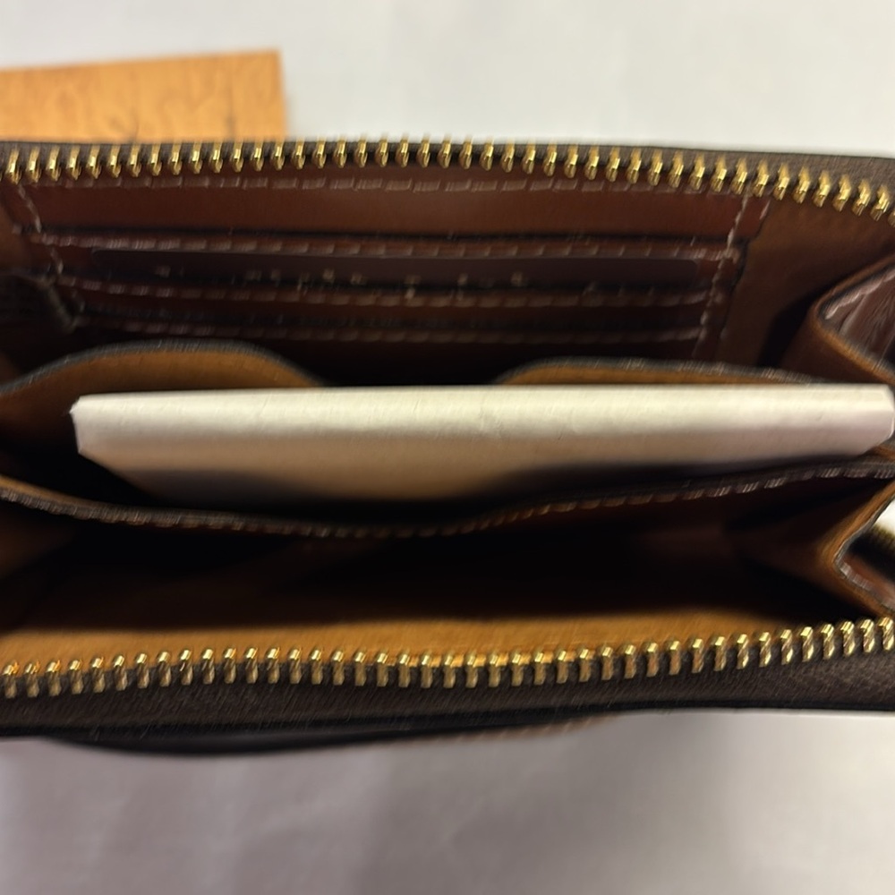 Patricia Nash Signature Map Ragusa Wallet Rust Riot - Picture 3 of 5